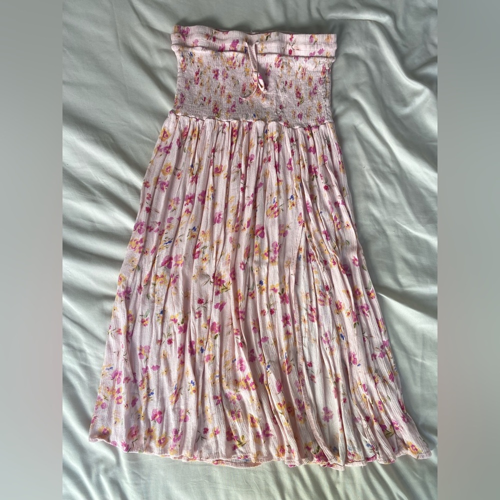 Kendall & Kylie Floral Slit Leg Midi Dress Sleeveless Size M